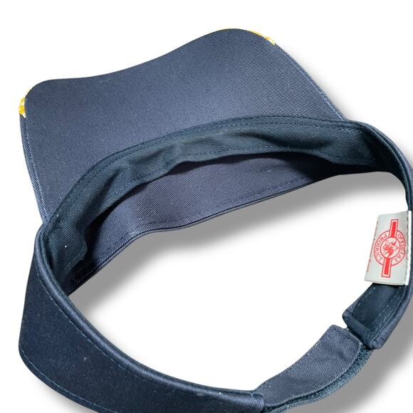 Vintage Budweiser Unisex Visor Hat Beer 2002 Promo Merch Black Yellow Hook Loop - Picture 9 of 12